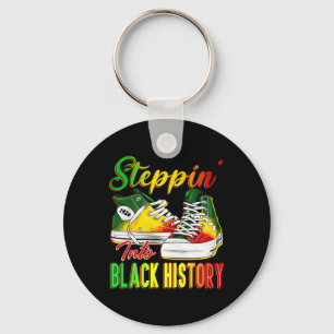 Porte-clés Steppin In Black History Mois Afro Black Sneake