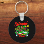 Porte-clés Steppin Into Black History Month Afro Black Sneake (Recto)