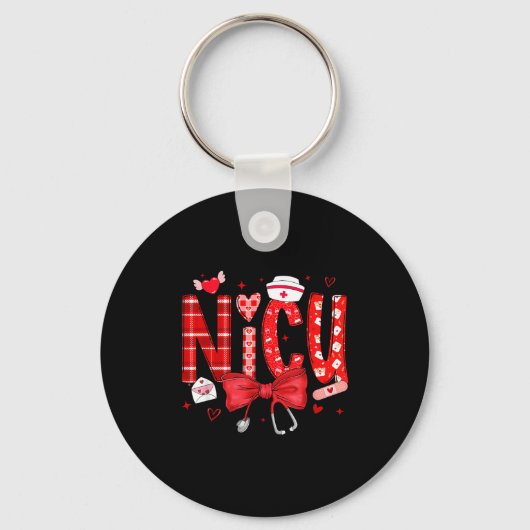 Porte-clés Stéthoscope d'infirmière de la Saint-Valentin Nicu (Recto)