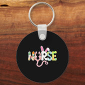 Porte-clés Stethoscope Scrub Nurse Life Pâques Jour Mignonne  (Recto)