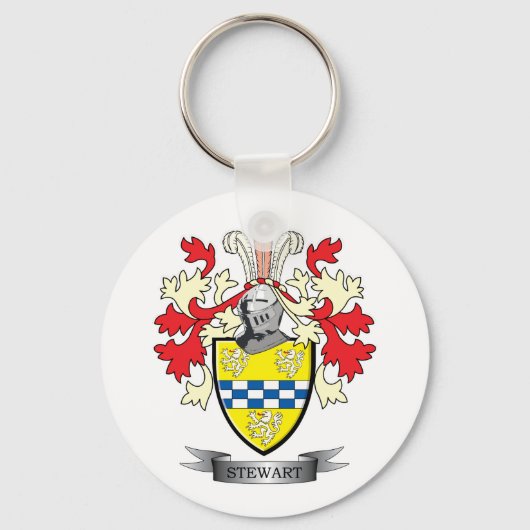 Porte-clés Stewart Family Crest Armoiries (Recto)