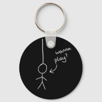 Stick dessiné à la main "hangman" figure porte - c