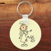 Porte-clés Stick Figure Angel T-shirts et cadeaux (Recto)