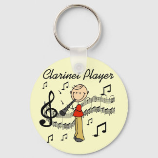 Porte-clés Stick Figure Clarinet Lecteur Tshirts et cadeaux