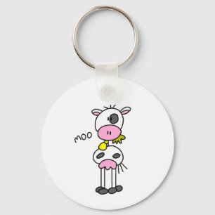 Porte-clés Stick Figure Cow Tshirts et cadeaux