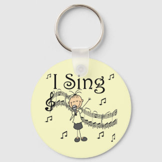 Porte-clés Stick Figure Girl I Chante T-shirts et cadeaux