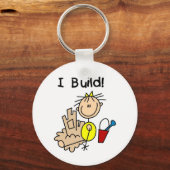 Porte-clés Stick Figure Girl Sand Castle (Recto)