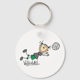 Porte-clés Stick Figure Girls Volleyball T-shirts et cadeaux