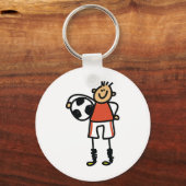 Porte-clés Stick Figure Soccer Boy Football Player (Verso)