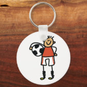 Porte-clés Stick Figure Soccer Boy Football Player (Recto)