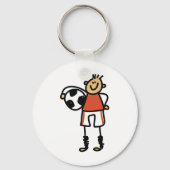 Porte-clés Stick Figure Soccer Boy Football Player (Verso)