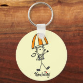 Porte-clés Stick Figure T-shirts et cadeaux de parachutisme (Recto)
