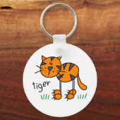 Porte-clés Stick Figure Tiger T-shirts et cadeaux (Recto)