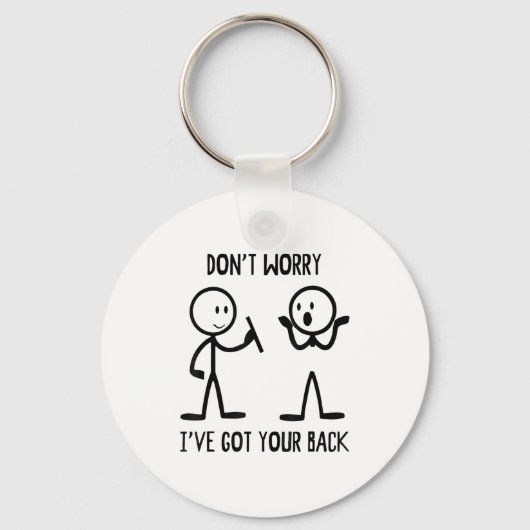 Porte-clés Stick Figures Funny Back Graphic Novelty Sarcastic (Recto)