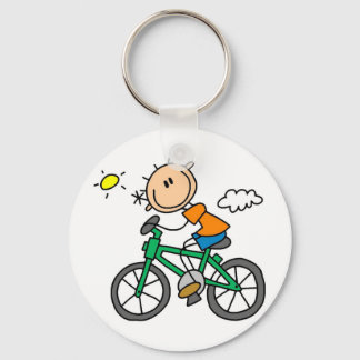 Porte-clés Stick masculin Figure Bicycliste Tshirts et cadeau