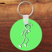 Porte-clés Stick With Sport Runner Stickman Tons verts (Recto)