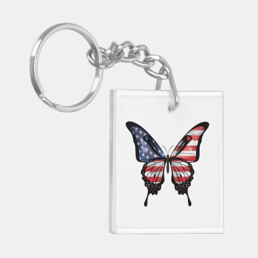 Porte-clés Sticker à drapeau à queue noire américain (Devant gauche)