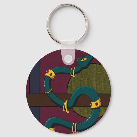 Porte-clés Sticker Carré Snake (Recto)