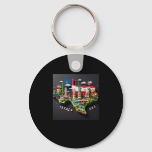 Porte-clés Sticker De L'État Du Texas Aux États-Unis