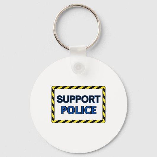 Porte-clés Sticker de police de support2 (Recto)