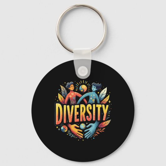 Porte-clés Sticker Design Trending Diversité Sticker (Recto)