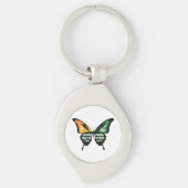 Porte-clés Sticker du drapeau à queue noire du Cachemire (Devant)