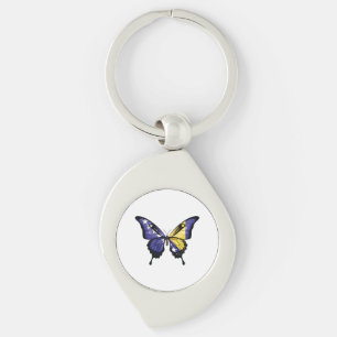 Porte-clés Sticker du drapeau papillon de Bosnie-Herzégovine