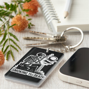 Porte-clés Sticker en squelette - Art esthétique foncé