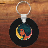 Porte-clés Sticker fille style pop art (Recto)