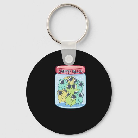 Porte-clés Sticker Frogs Happy Pills (Recto)