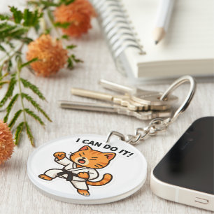 Porte-clés Sticker Karate Cat