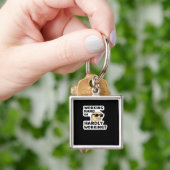Porte-clés Sticker Mème Drôle Travaillant Dur Ou Difficile (main)