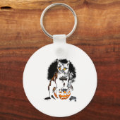 Porte-clés Sticker pour chat noir Halloween1 (Recto)