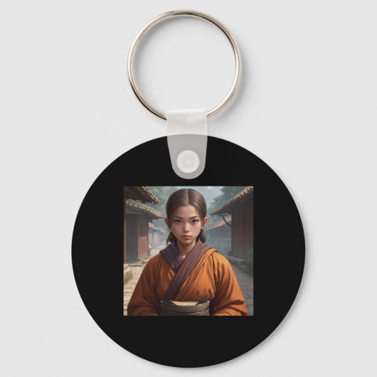 Porte-clés Sticker pour fille moine3 (Recto)
