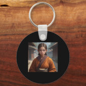 Porte-clés Sticker pour fille moine3 (Recto)