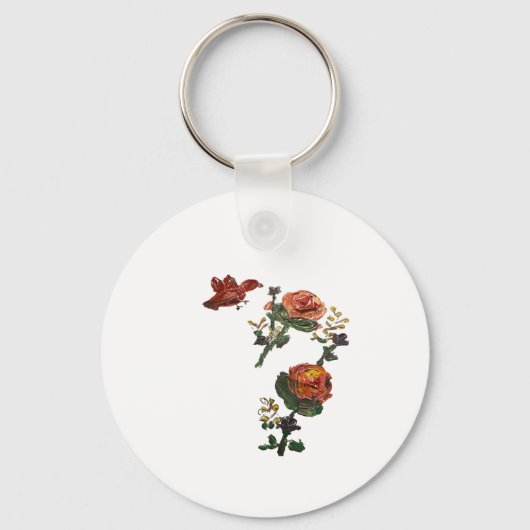 Porte-clés Sticker Roses Rose (Recto)