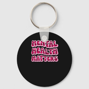 Porte-clés Stickers Texte rose S Santé mentale