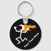 Porte-clés Stickman à tête flamboyante (Recto)