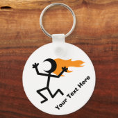 Porte-clés Stickman à tête flamboyante (Verso)