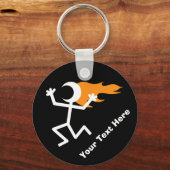 Porte-clés Stickman à tête flamboyante (Recto)