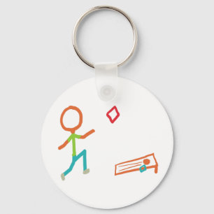 Porte-clés Stickman Cornhole