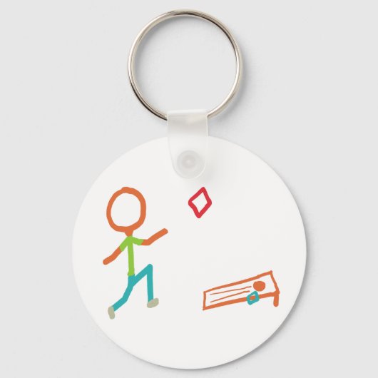 Porte-clés Stickman Cornhole (Recto)