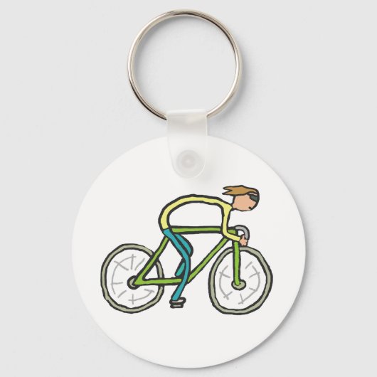 Porte-clés Stickman cycliste (Recto)
