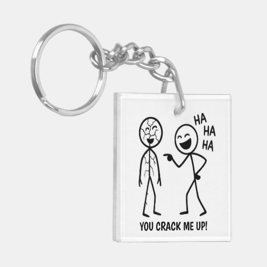 Porte-clés Stickman drôle (Devant gauche)