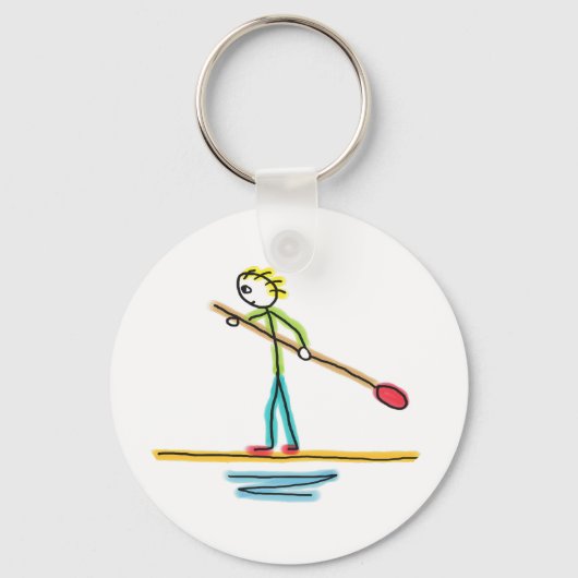 Porte-clés Stickman en paddleboard (Recto)