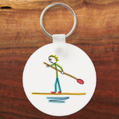 Porte-clés Stickman en paddleboard (Verso)
