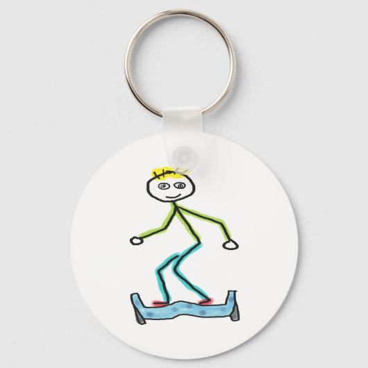 Porte-clés Stickman Hoverboard (Recto)