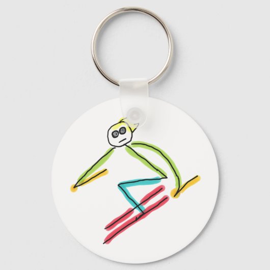 Porte-clés Stickman Skiing (Recto)