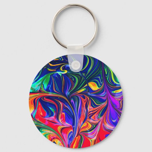 Porte-clés Sticle à rayures arc-en-ciel (Recto)