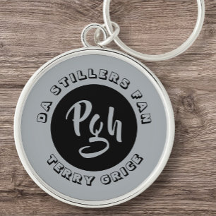 Porte-clés Stillers Pgh Yinzer Sports Personnalisé Vintage
